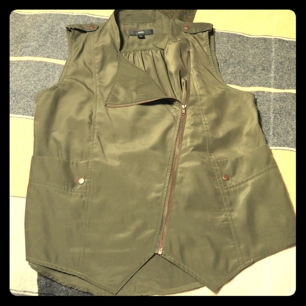 Olive Green Vest - medium
